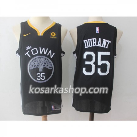 Dres Golden State Warriors Kevin Durant 35 Nike 2017-18 Crna Swingman